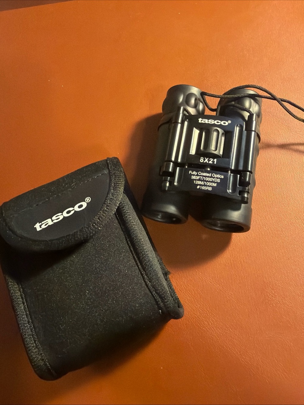 Tasco 8x21 Compact Binoculars in Black with Soft Case